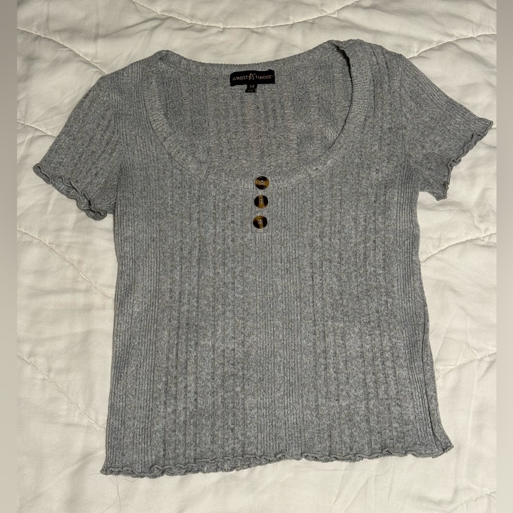 Soft gray tee